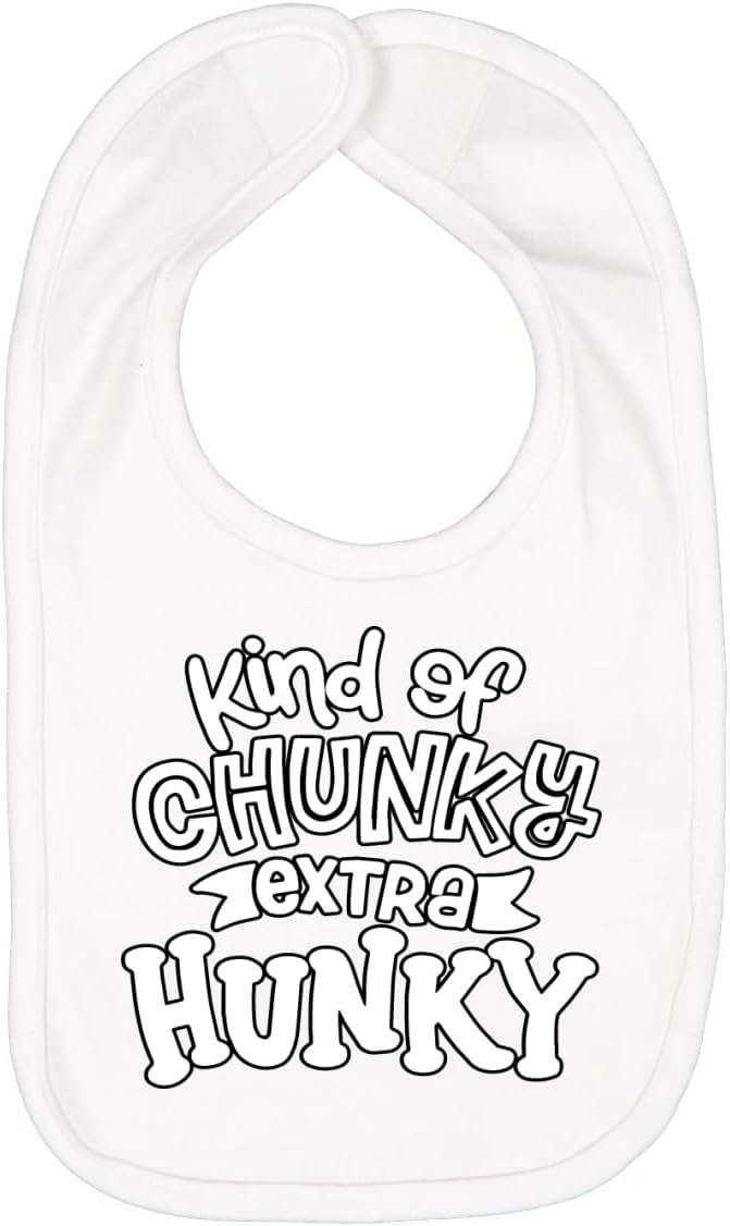 Wild Bobby Kind of Chunky Extra Hunky Humor Infant Premium Jersey Baby Bib by WildBobby