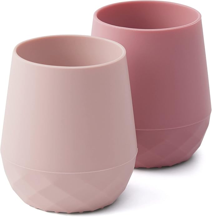 SAMiGO Silicone Baby Cups for 6-12 Months, Tiny Open Cups for Training and by SAMiGO