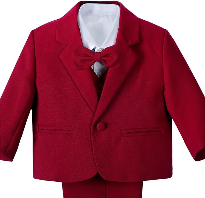 Dressy Daisy Baby Toddler Boy 5 Pcs Set Formal Tuxedo Suits No Tail Wedding - Image 4