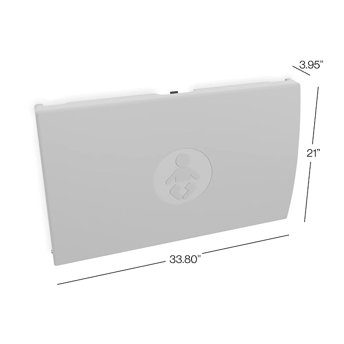Foundations Elements Horizontal Wall-Mounted Baby Diaper Changing Station - Image 9