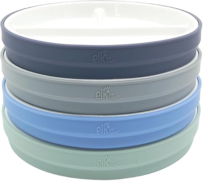 Elk and Friends Kids 7.8” Porcelain White Plates by ElkandFriends