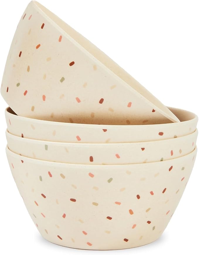 Nook Theory 4 Pack Bamboo Bowls - 22 Oz Reusable Bowl by NookTheory