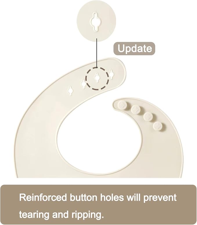 PandaEar 2 Pack Silicone Baby Bibs - Image 4