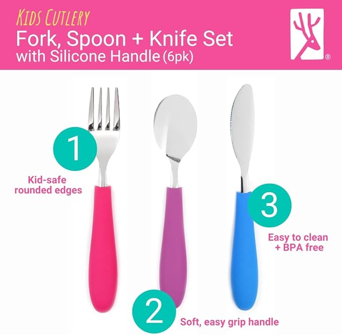 Elk and Friends Kids Silverware - Image 2