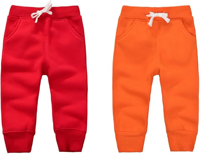 CuteOn Unisex Toddler Jogger Pants Kids Cotton Elastic Waist Winter Baby by CuteOn