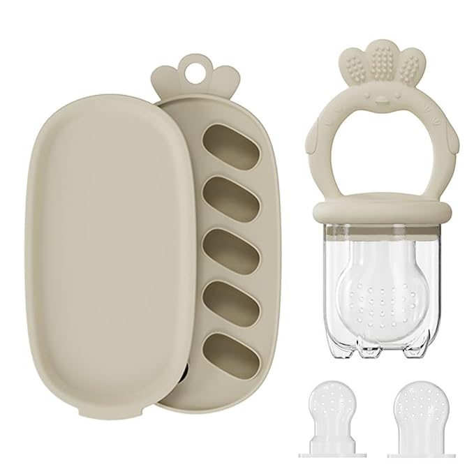 Baby Food Fruit Feeder, Breastmilk Baby Popsicle Molds, Silicone Teether by TAEAFER
