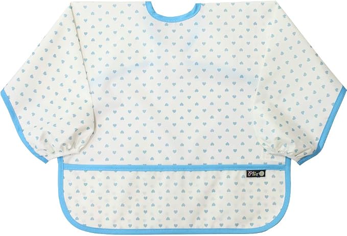 Long Sleeve Waterproof Bib for Toddlers – Feeding Smock for Baby Mealtime by Plie
