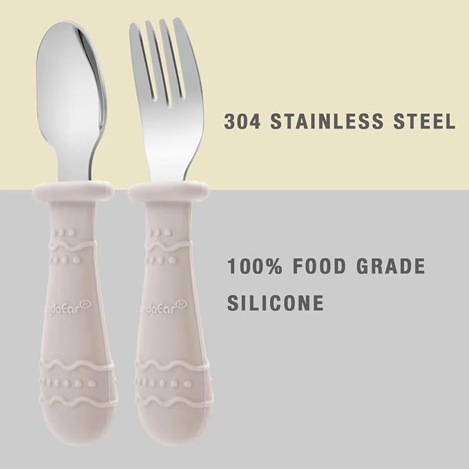 PandaEar 9-Piece Toddler Plates & Utensils Set, Silicone Baby Feeding Set - Image 5