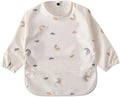 GZMM Waterproof Baby Bibs, Infant Toddler Long Sleeve Feeding Bib by GZMM