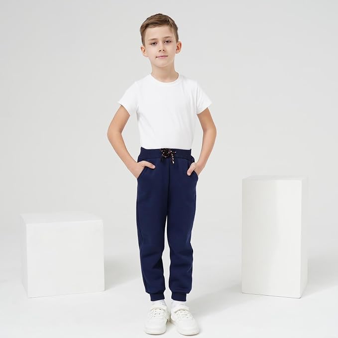 3 Pack Boy's and Girl's Fleece Pull on Jogger Sweatpant - Image 3
