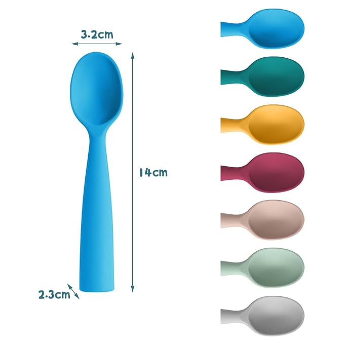 Vicloon Silicone Baby Feeding Spoons, Baby Led Weaning Feeding Supplies - Image 2