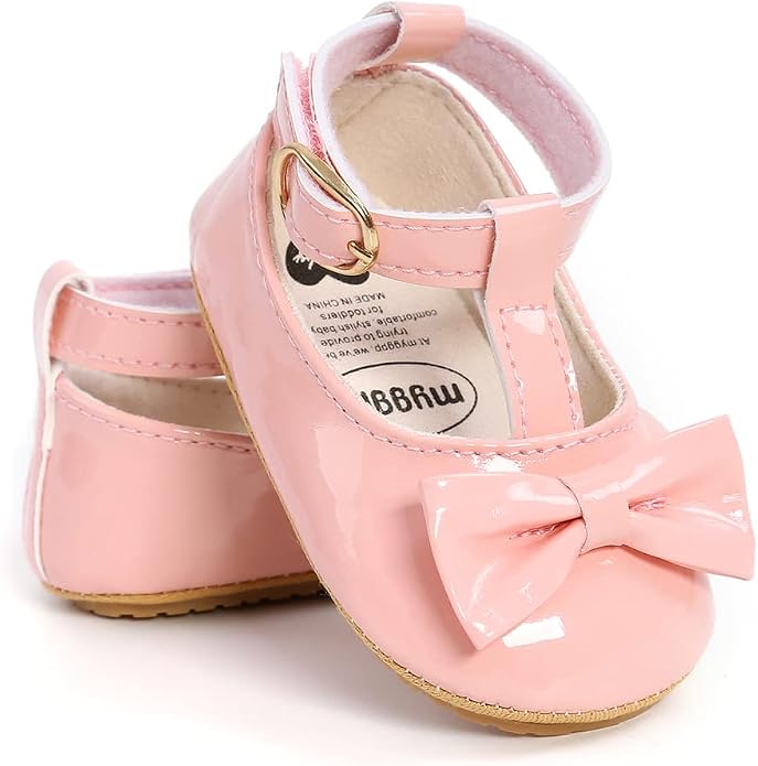 COSANKIM Baby Girls Mary Jane Flats Shoes Anti-Slip Rubber Sole Infant Toddler - Image 4