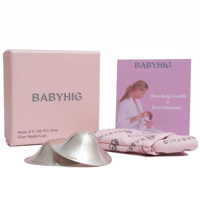 The Orginal Silver Nursing Cups – Silver Nipple Shields by BABYHIG