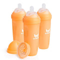 Herobility Double Anti-Colic Baby Bottles – 12 fl oz/340ml – 3-Pack – Peach by Herobility