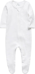 O2 BABY Baby Boys Girls Organic Cotton Zip-Front Sleeper Pajamas, Footed Sleep by O2BABY