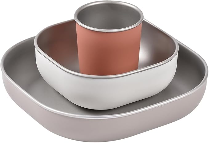 BEABA Stainless Steel Meal Set | Microwave and Oven Safe | Baby Plates Baby by BEABAUSA