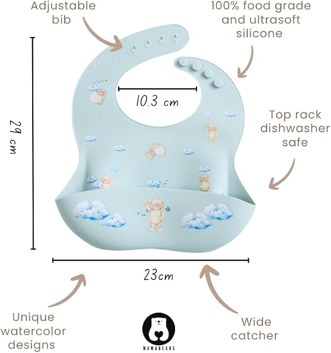 Silicone Baby Bib and Mat | Boys Girls Babies & Toddlers | Waterproof, - Image 4