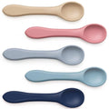 Aedida 5-Piece Silicone Baby Feeding Spoons, Infant Spoon Set Bendable Spoons by Aedida