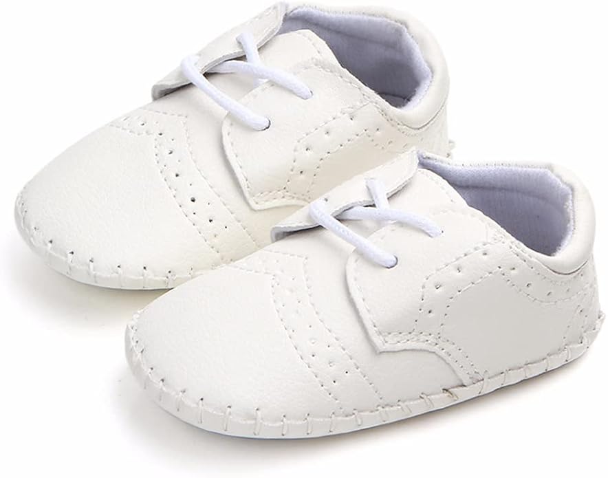 LONSOEN Baby Girls Boys Loafers Prewalker Dress Crib Shoes - Image 2