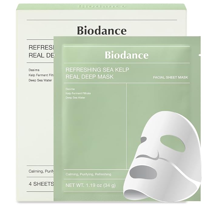 BIODANCE Refreshing Sea kelp Real Deep Mask, Overnight Hydrogel Mask, Oil & by BIODANCE