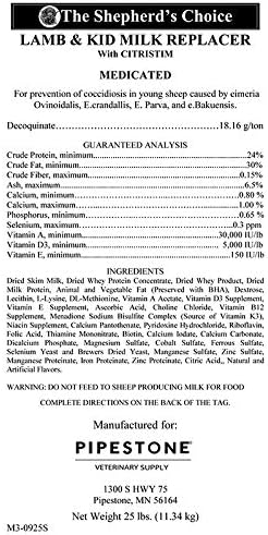 Premier 1 Shepherd's Choice Lamb & Kid Instant Milk Replacer - 25 lb. - Image 3