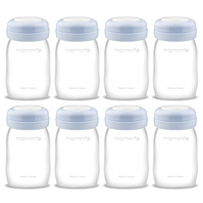 Maymom Wide Neck Breastmilk Collection n Storage Bottle 5.4 oz; Re-markable by Maymom