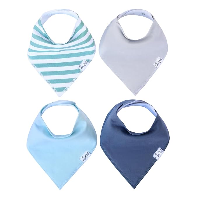 Copper Pearl 4 Pack Soft Cotton Baby Bibs by CopperPearl