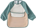 GZMM Waterproof Baby Bibs, Infant Toddler Long Sleeve Feeding Bib by GZMM