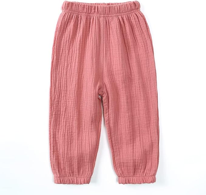 MYGBCPJS Baby Boys Girls Cotton Linen Trousers Kids Casual Ankle Pants Loose - Image 4