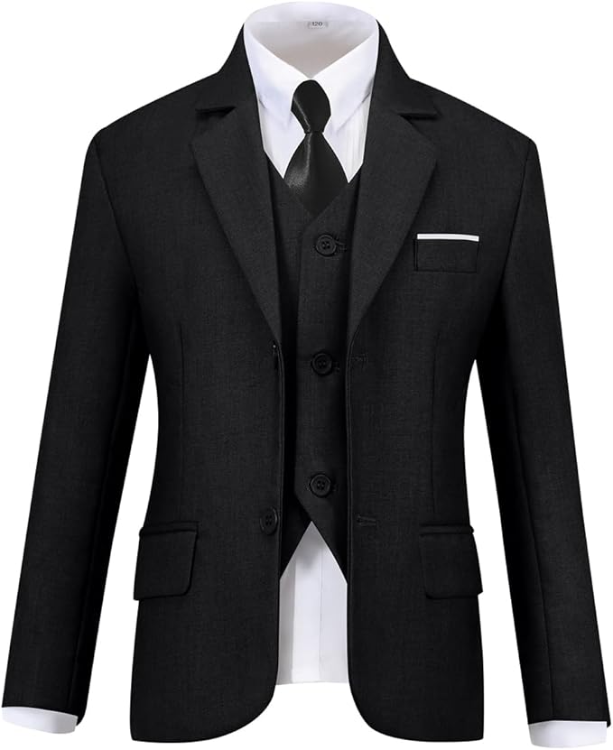 Visaccy Boys Suits Slim Fit Dress Clothes Ring Bearer Outfit - Image 3