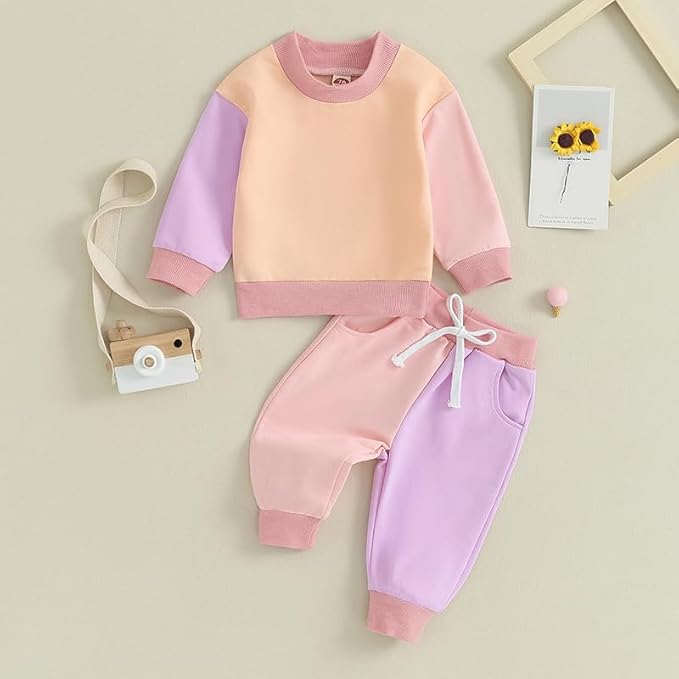 Fernvia Toddler Baby Girl Clothes 3 6 9 12 18 24 Months Fall Outfits Solid Long - Image 5