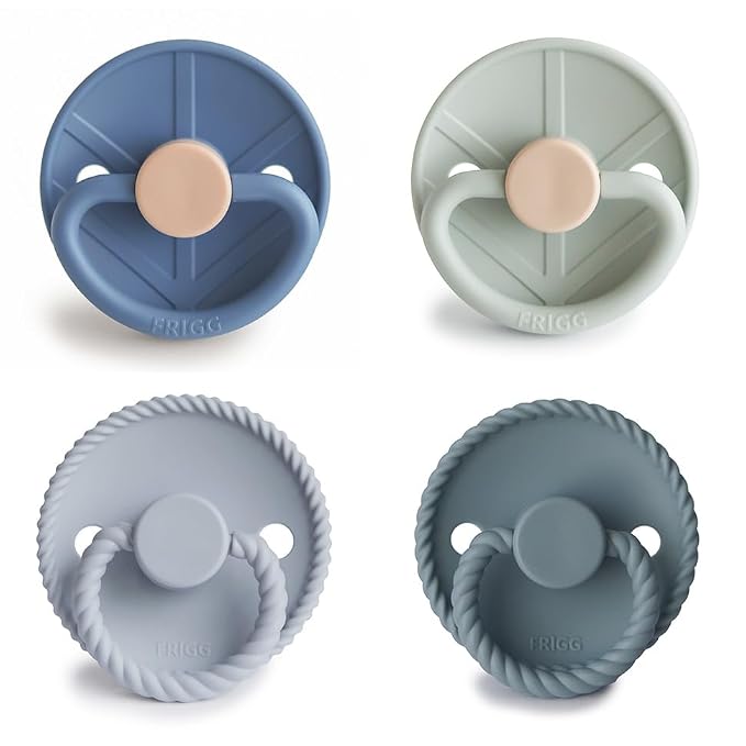FRIGG SilkySoft Silicone Baby Pacifier 4-Pack Skyline Serenity | Made in - Image 2