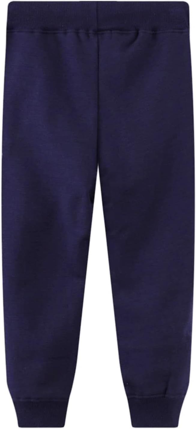 LOKTARC 2 Pack Boys Drawstring Sweatpants Cute Pattern Cotton Sport Jogger Pants - Image 4