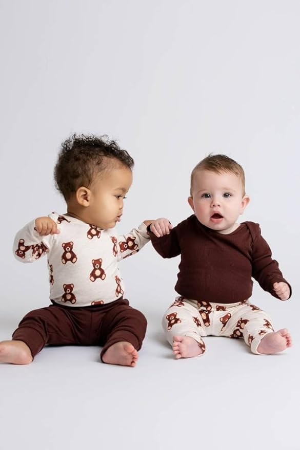 MONICA + ANDY Baby Organic Long Sleeve Jack and Jill Bodysuit - Image 5