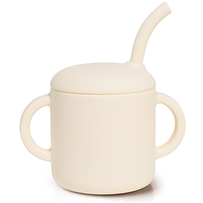 Silicone Baby Cup with Straw, Straw Cup by Catii