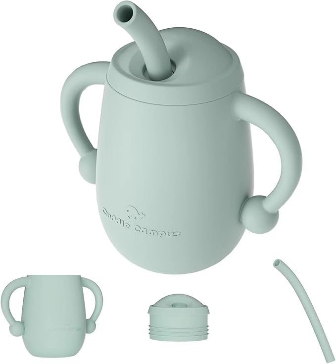 Cuddle Campus 100% Silicone Baby Training Cup, Shatterproof Toddler Sippy Cups by CuddleCampus