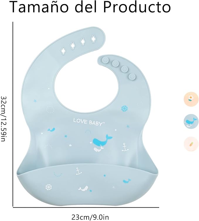 Baby Silicone Feeding Bibs - Image 3