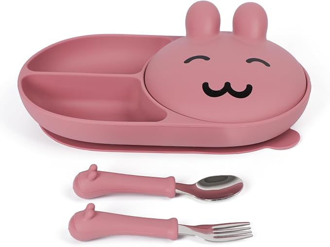 Silicone Baby Plate, Toddler plates, Self-feeding of infants after weaning by Unknown