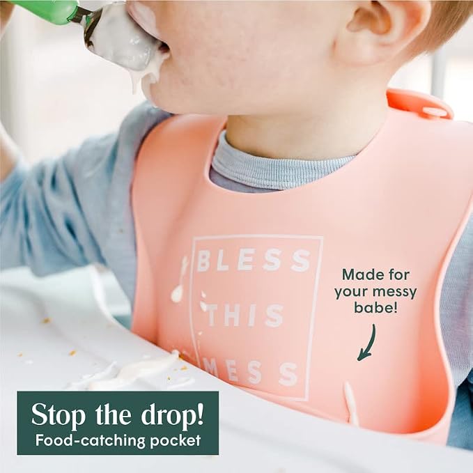 Simka Rose Silicone Baby Bibs - Image 4