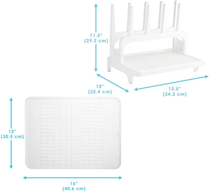 PopYum Glacier White Space Saving Drying Rack from 100% Recycled Bottles - Image 9