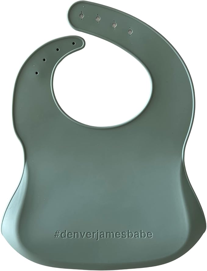 Denver James Silicone Feeding Bibs | Dishwasher Safe. Waterproof. Adjustable. - Image 6