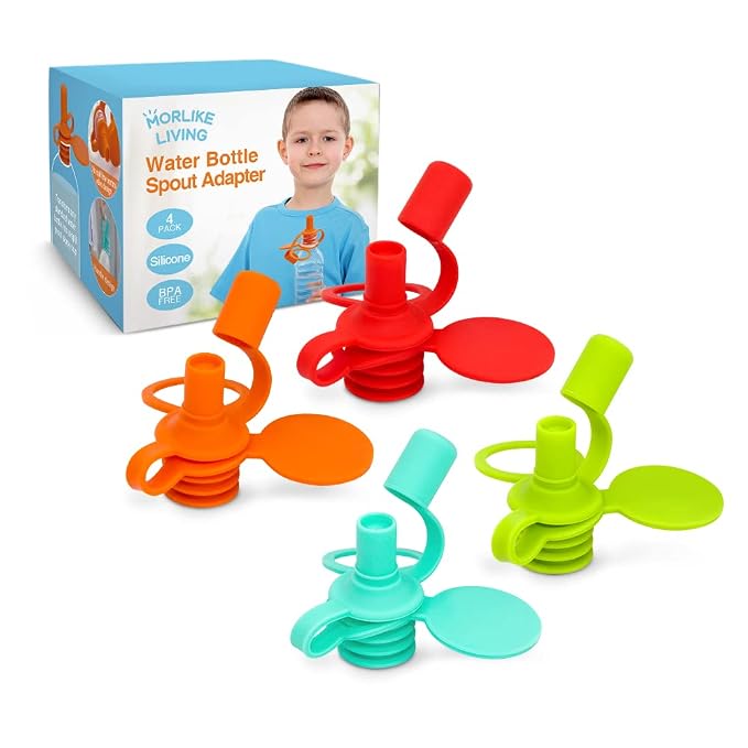 Morlike Living Water Bottle Spout Adapter, Silicone Baby Water Bottle Adapter by MORLIKELIVING
