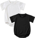 Jimonda Baby Bubble Romper Boy Girl Solid Color T-Shirt Outfits Short Sleeve by JimondaBaby