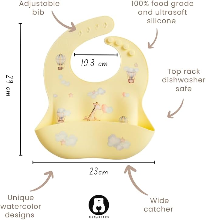Silicone Baby Bib and Mat | Boys Girls Babies & Toddlers | Waterproof, - Image 4