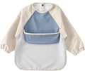 GZMM Waterproof Baby Bibs, Infant Toddler Long Sleeve Feeding Bib by GZMM