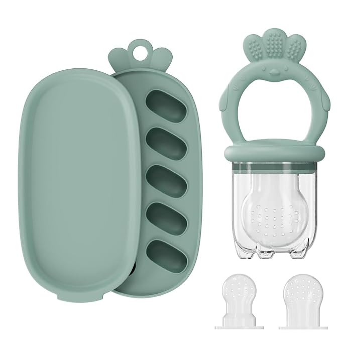 Baby Food Fruit Feeder, Breastmilk Baby Popsicle Molds, Silicone Teether by TAEAFER