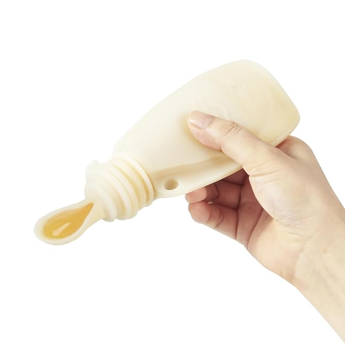 PandaEar 3 Pack Silicone Baby Food Pouches, Reusable Squeeze Pouches - Image 6