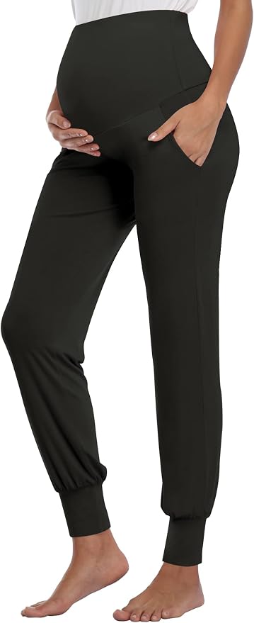 AMPOSH Women's Maternity Pants Stretchy Lounge Workout Pants Casual Loose Comfy by AMPOSH
