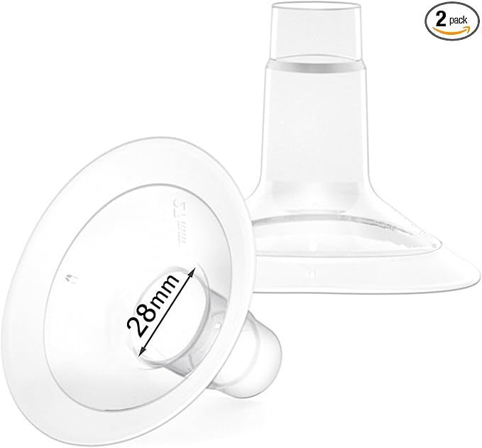 2 Count of 28mm Breast Pump Flanges Compatible by Mompmuir