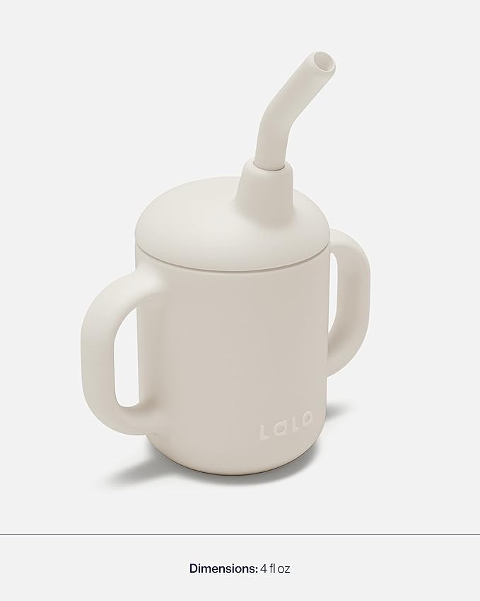 Lalo Little Cup, Non-Toxic Silicone Straw Cup - Image 4